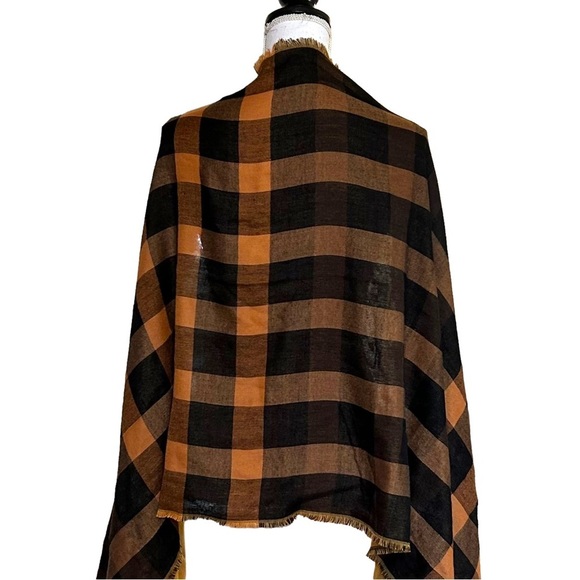 Sonoma Goods for Life Mixed Buffalo Plaid Reversible Scarf Wrap Fall Cozy NEW - Picture 6 of 10